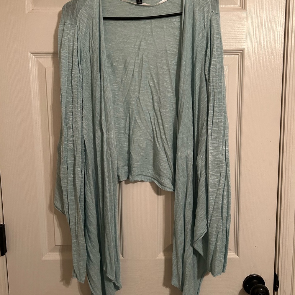 Torrid Soft Blue Knit Cardigan Size 5